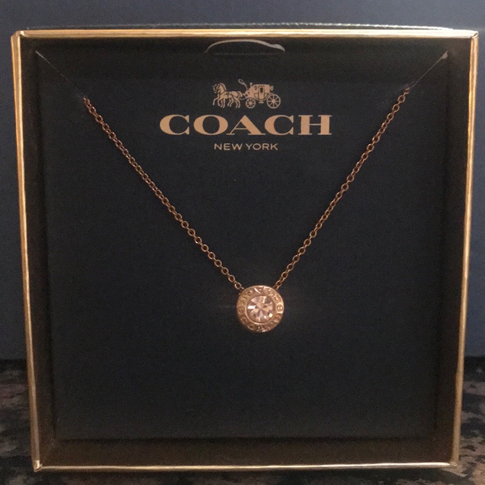 Coach Rose Gold Necklace NWT